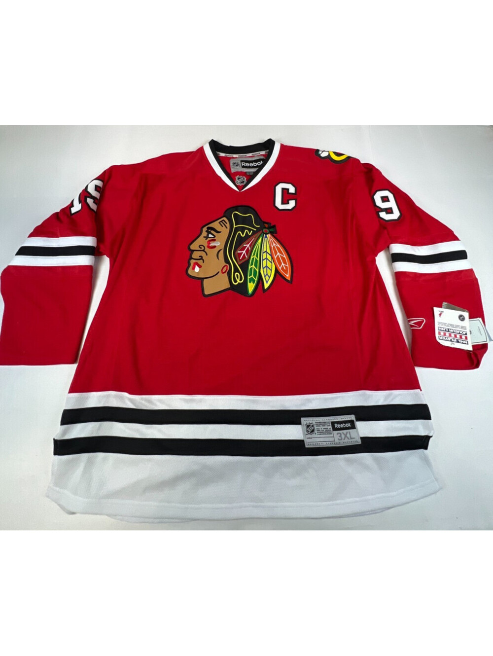 Reebok NHL Chicago Blackhawks Toews 19 Men 3XL Red Premier Hockey Jersey NWT